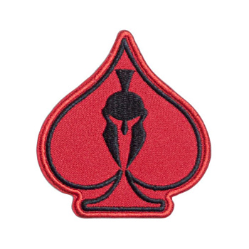 ПАТЧ KRYPTEK SPARTAN SPADE ЧЕРНЫЙ ЛОГОТИП НА КРАСНОМ ФОНЕ