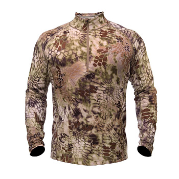 ФУТБОЛКА ТЕРМОБЕЛЬЁ KRYPTEK HOPLITE MERINO WOOL LS ZIP HIGHLANDER